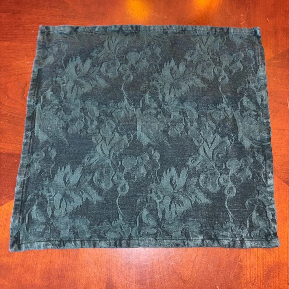 Crate & Barrel‎ | Vintage | Jacquard Floral Damask Cloth Napkins Set of 8 17x17